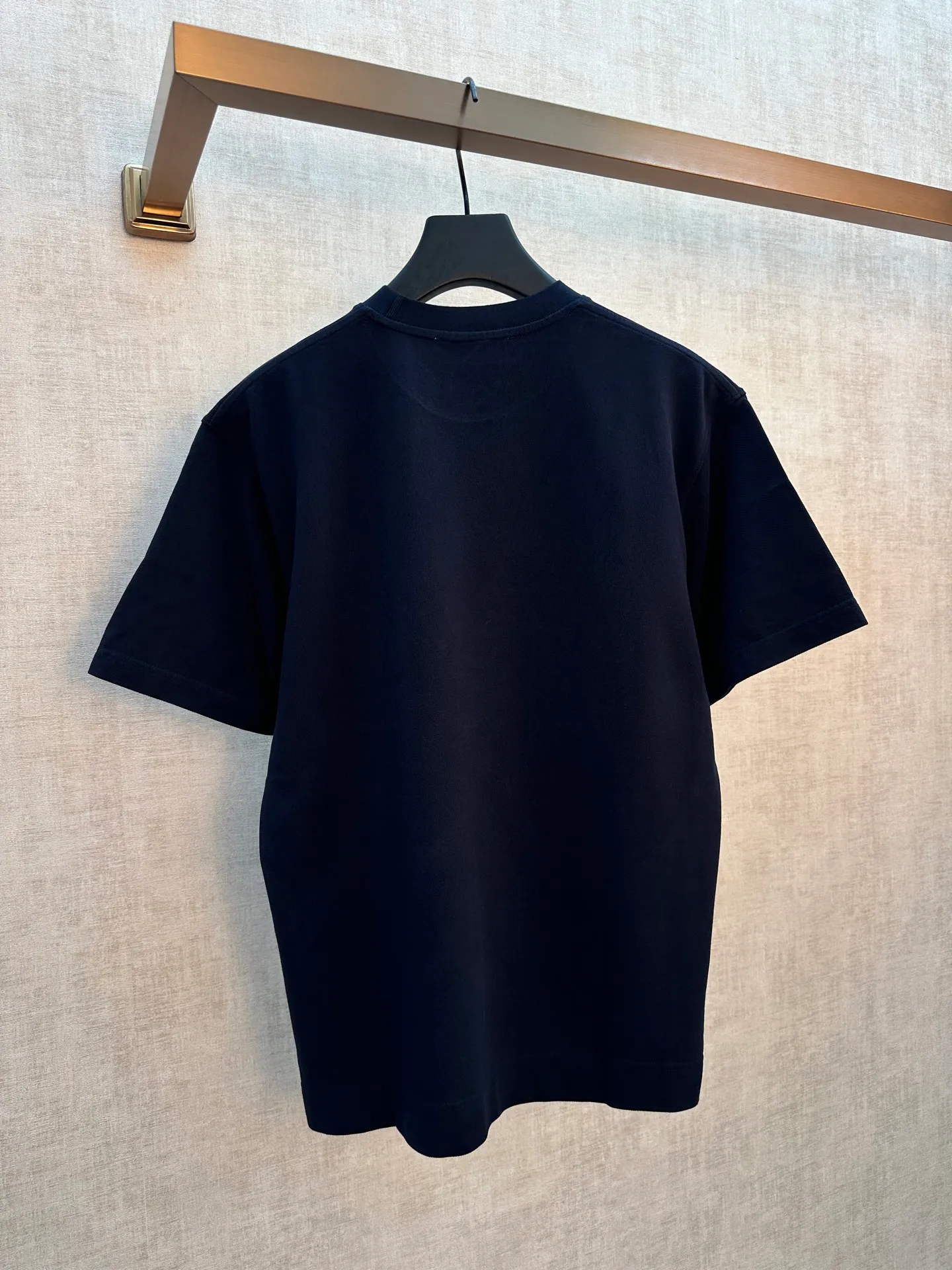 Acne embroidered logo Retro solid color loose round neck short-sleeved T-shirt for men and women Same Style Gray Size: S-2XL
